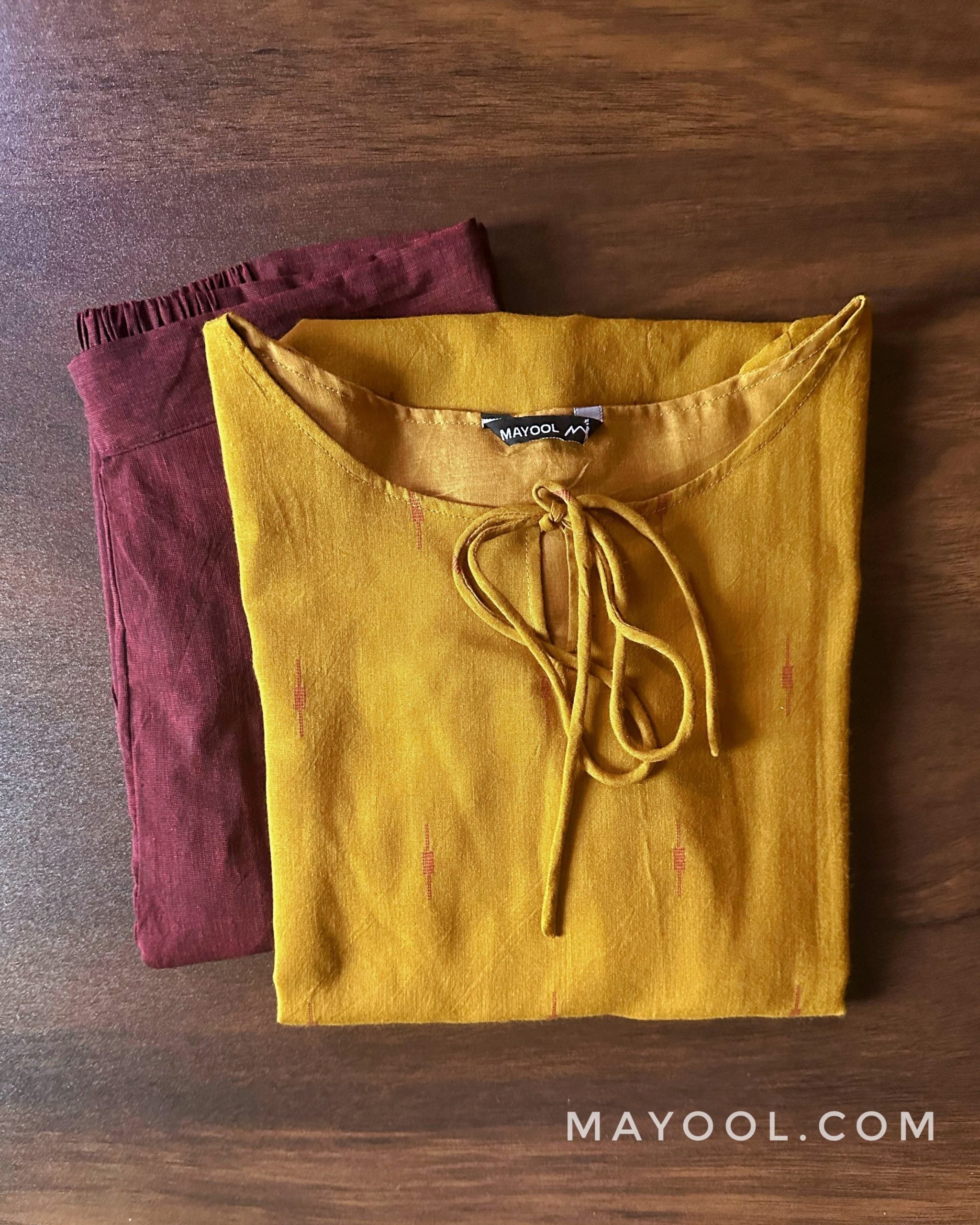 Dijon Mustard Cotton Kurta