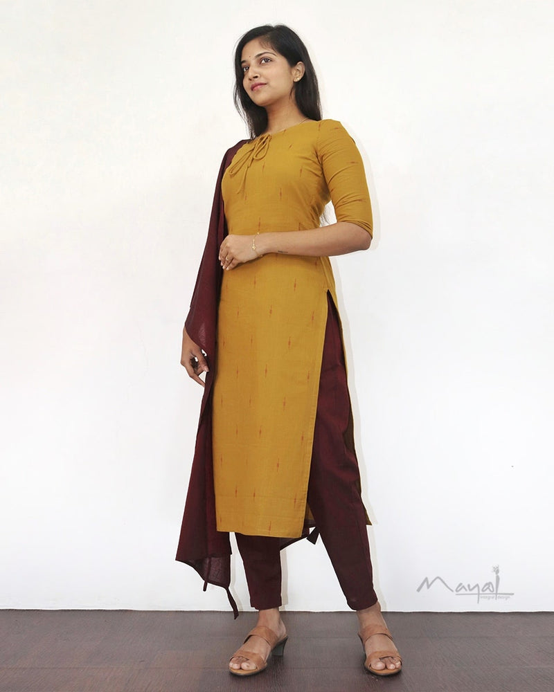 Dijon Mustard Cotton Kurta