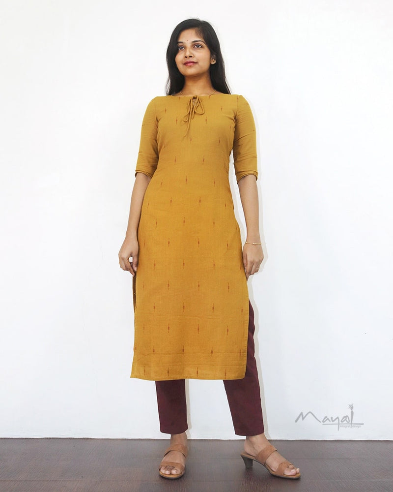 Dijon Mustard Cotton Kurta