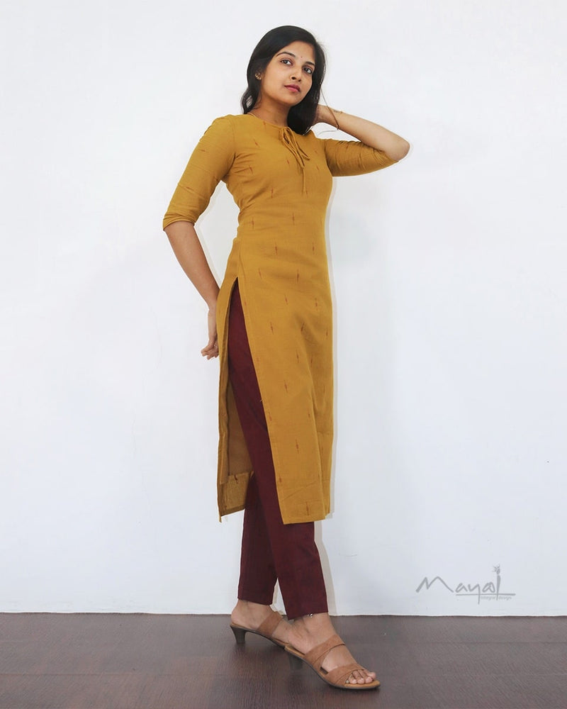 Dijon Mustard Cotton Kurta