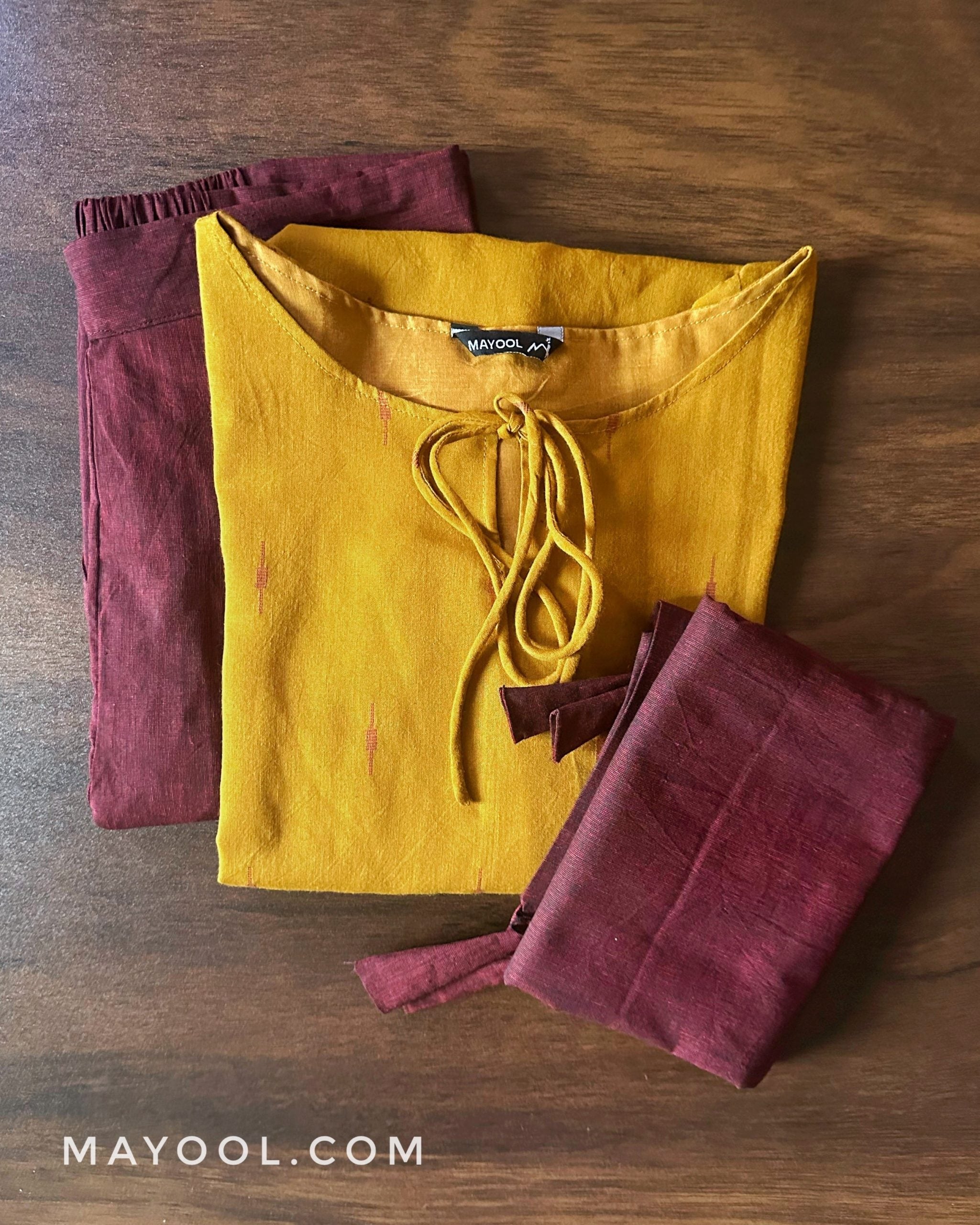 Dijon Mustard Cotton Kurta