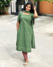 Ebony Green Cotton Kurta
