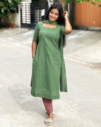 Ebony Green Cotton Kurta