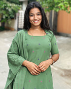 Ebony Green Cotton Kurta