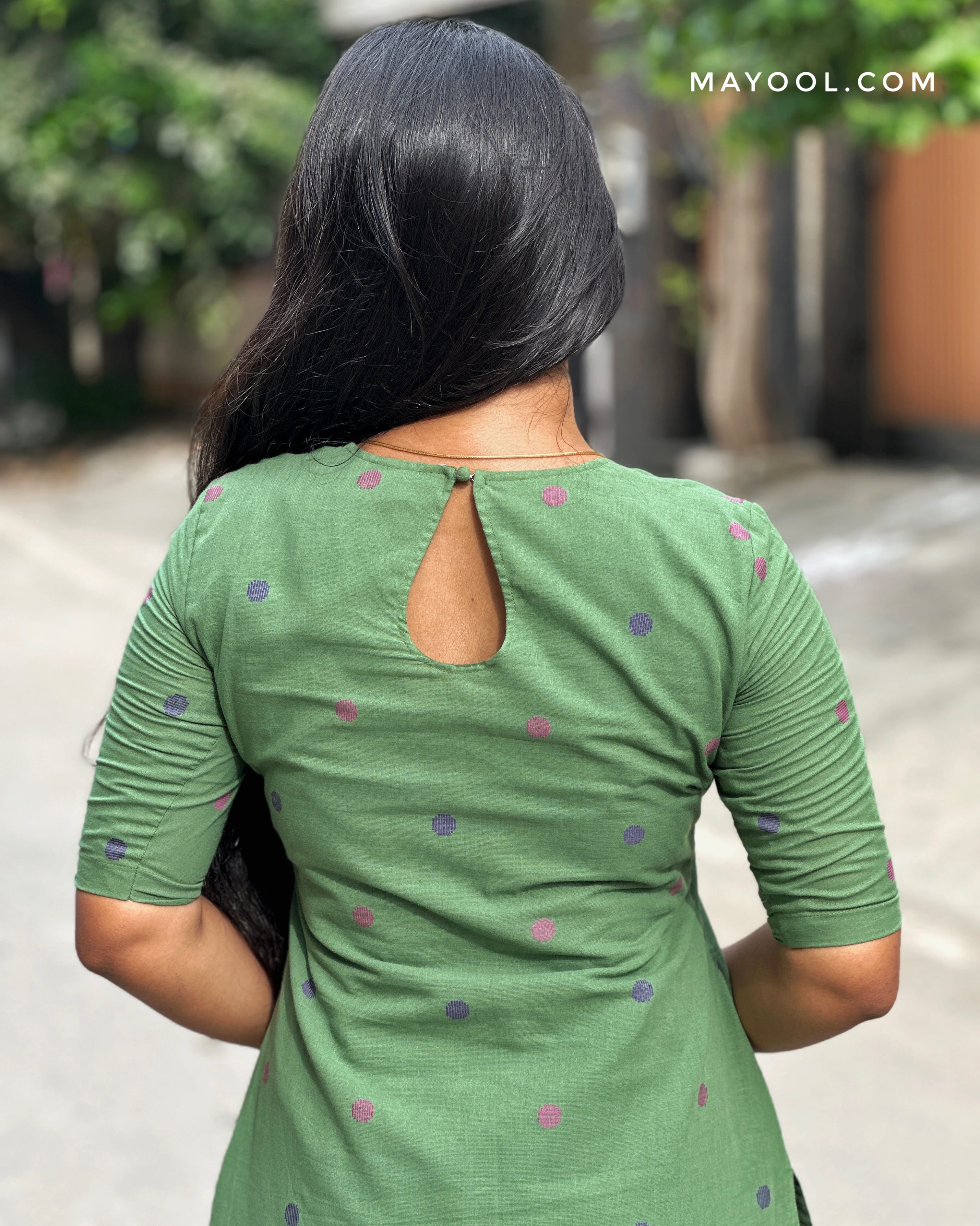 Ebony Green Cotton Kurta