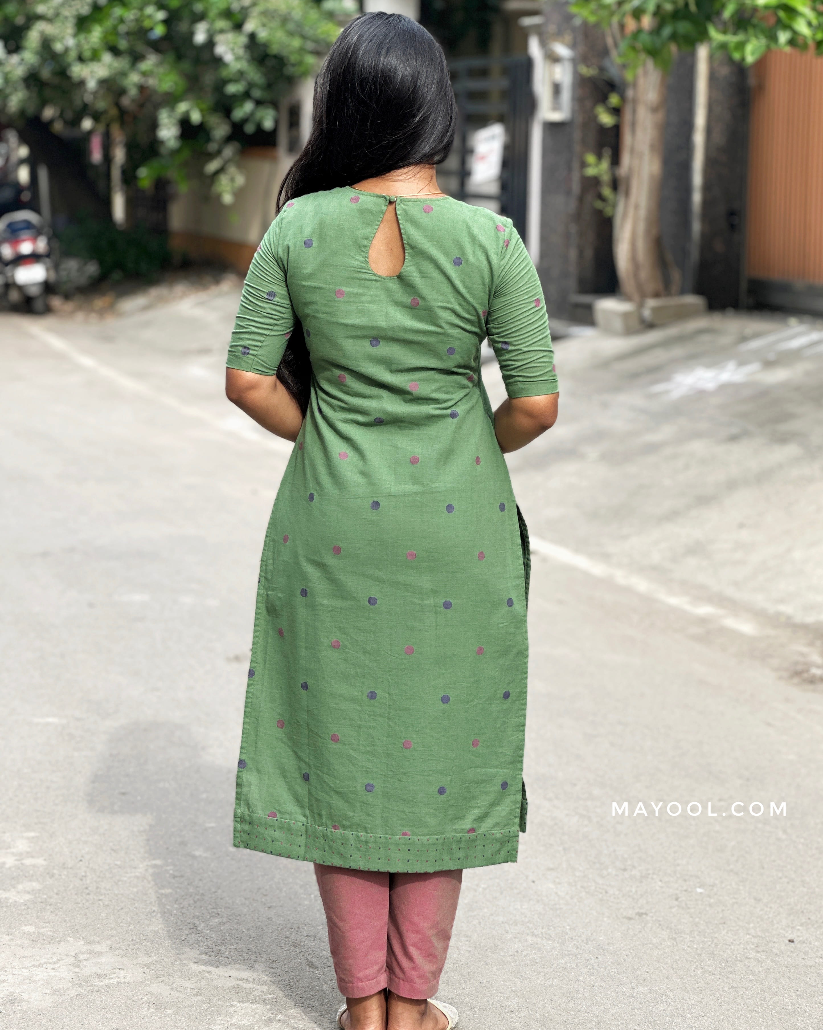 Ebony Green Cotton Kurta