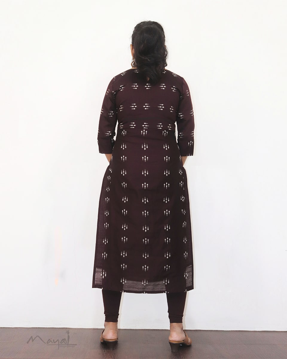 Espresso Brown Silk Cotton Kurta