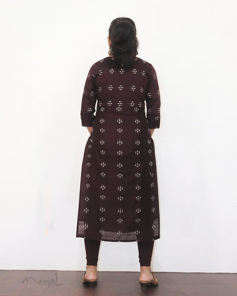 Espresso Brown Silk Cotton Kurta