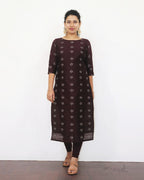 Espresso Brown Silk Cotton Kurta