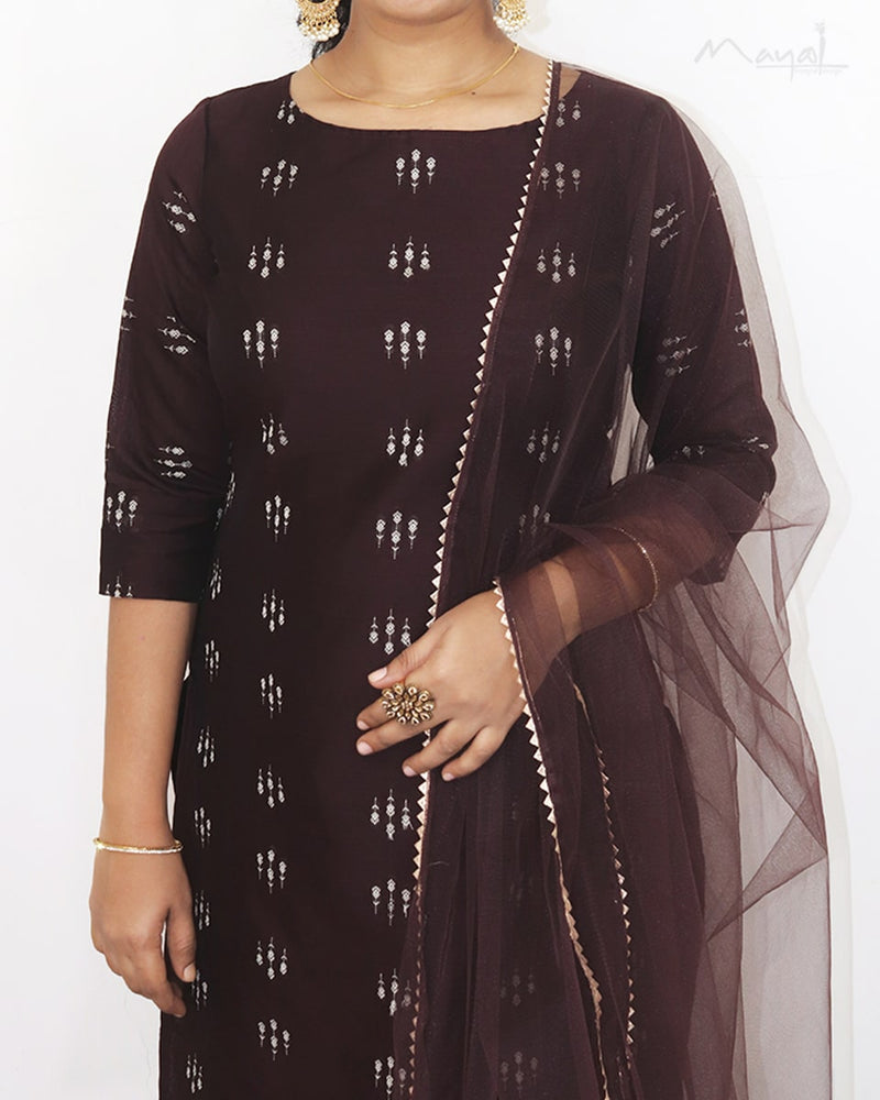 Espresso Brown Silk Cotton Kurta