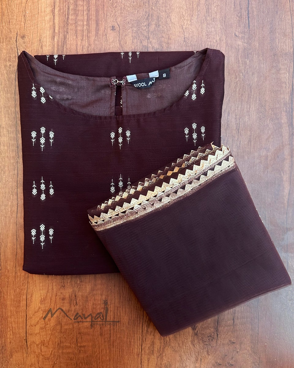 Espresso Brown Silk Cotton Kurta
