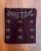 Espresso Brown Silk Cotton Kurta
