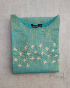 Turquoise Blue Cotton Kurta