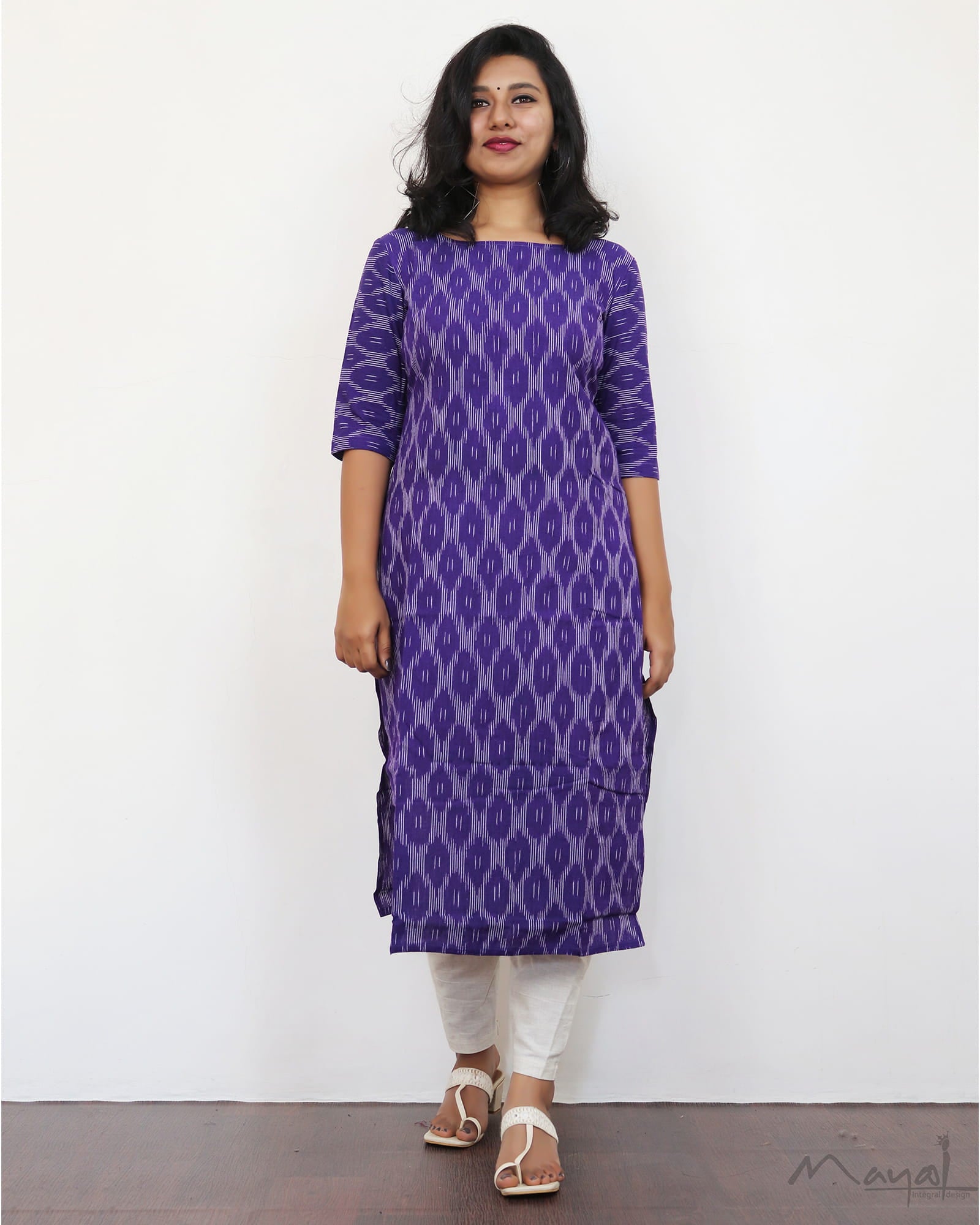 Lavender Ikat Kurta