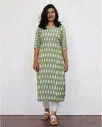 Sage Green Ikat Kurta