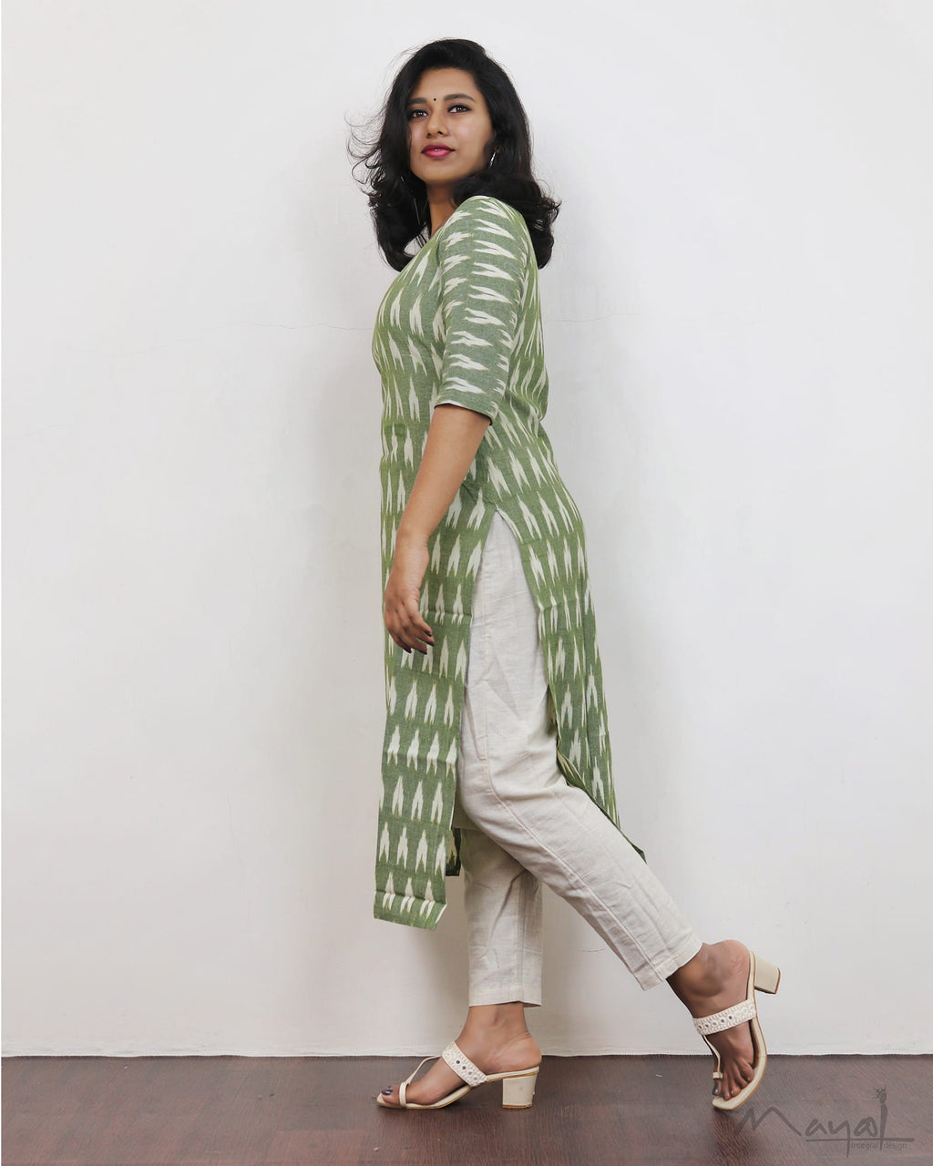 Sage Green Ikat Kurta