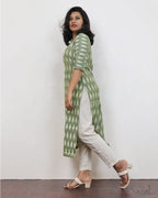 Sage Green Ikat Kurta