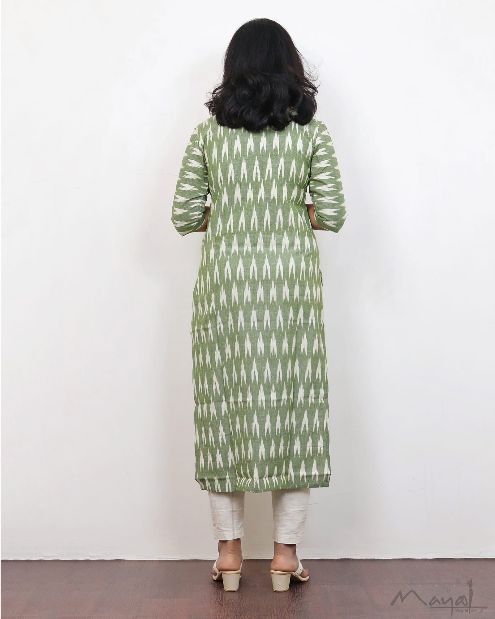 Sage Green Ikat Kurta