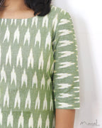 Sage Green Ikat Kurta