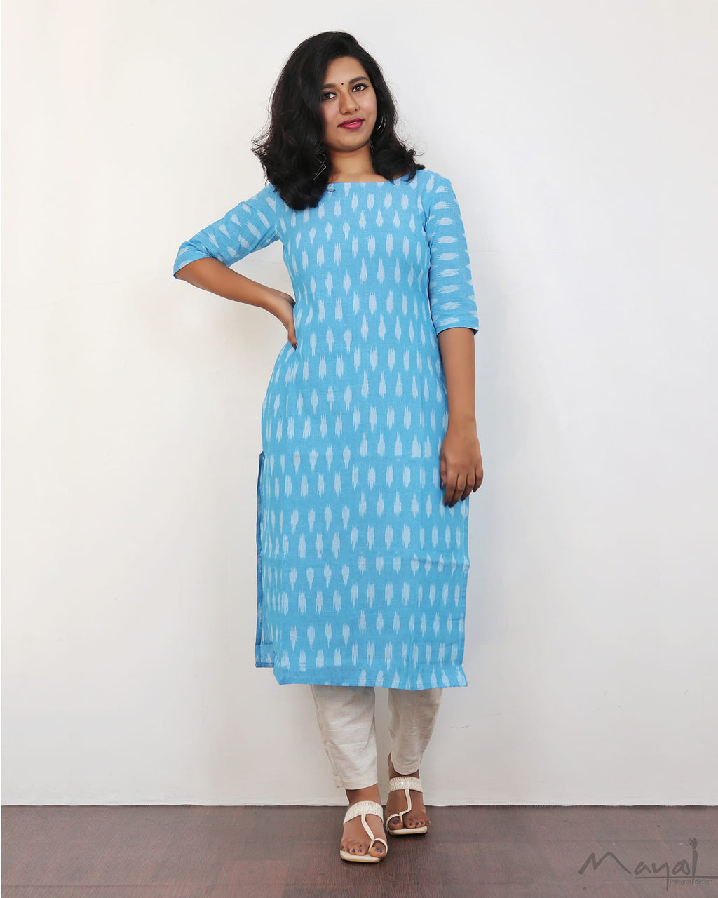 Sky Blue Ikat Kurta
