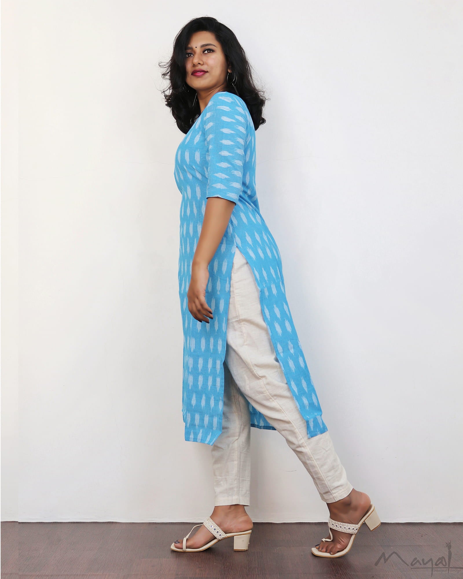 Sky Blue Ikat Kurta