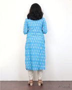 Sky Blue Ikat Kurta