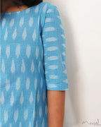 Sky Blue Ikat Kurta