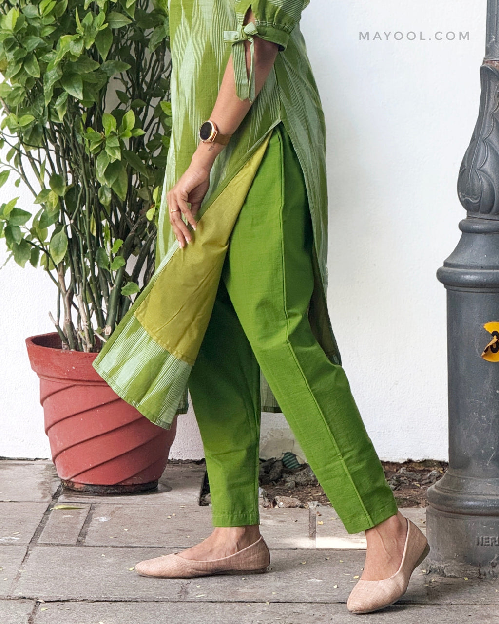 Fern Green Cotton Kurta