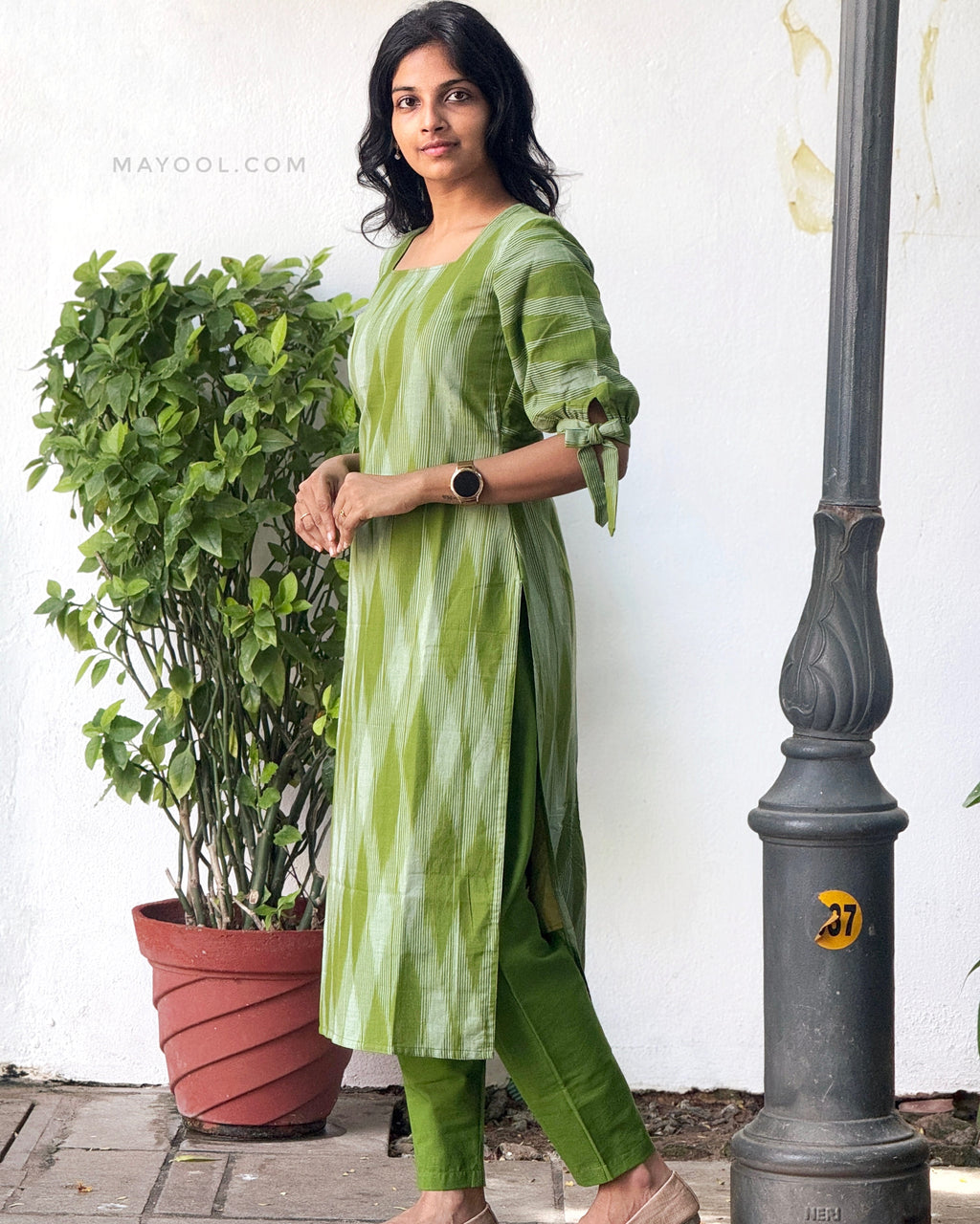Fern Green Cotton Kurta