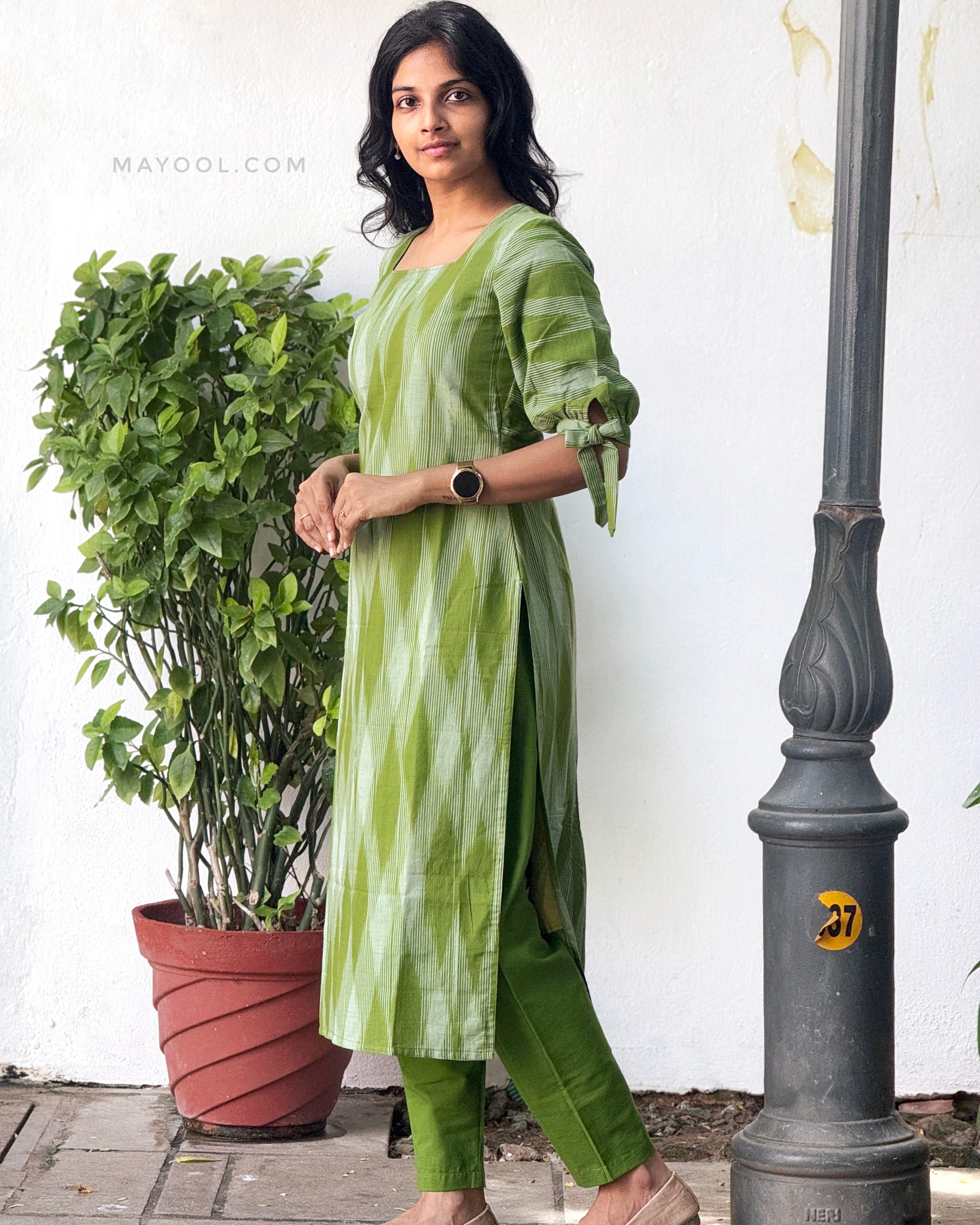 Fern Green Cotton Kurta