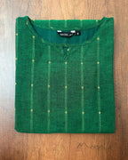 Forest Green Handloom Cotton Kurta