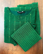Forest Green Handloom Cotton Kurta
