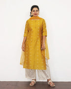 Golden Yellow Silk Cotton Kurta
