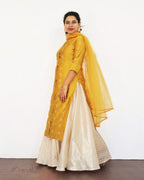Golden Yellow Silk Cotton Kurta