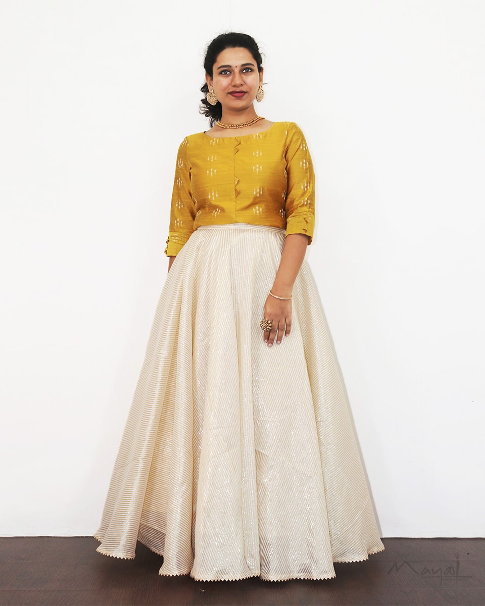 Golden Yellow Silk Cotton Kurta