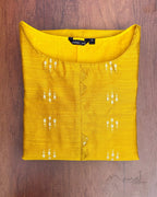 Golden Yellow Silk Cotton Kurta