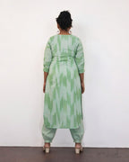 Sea Foam Green Patterned Cotton Kurta