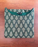 Green Printed Naira Cut Cotton Short Top