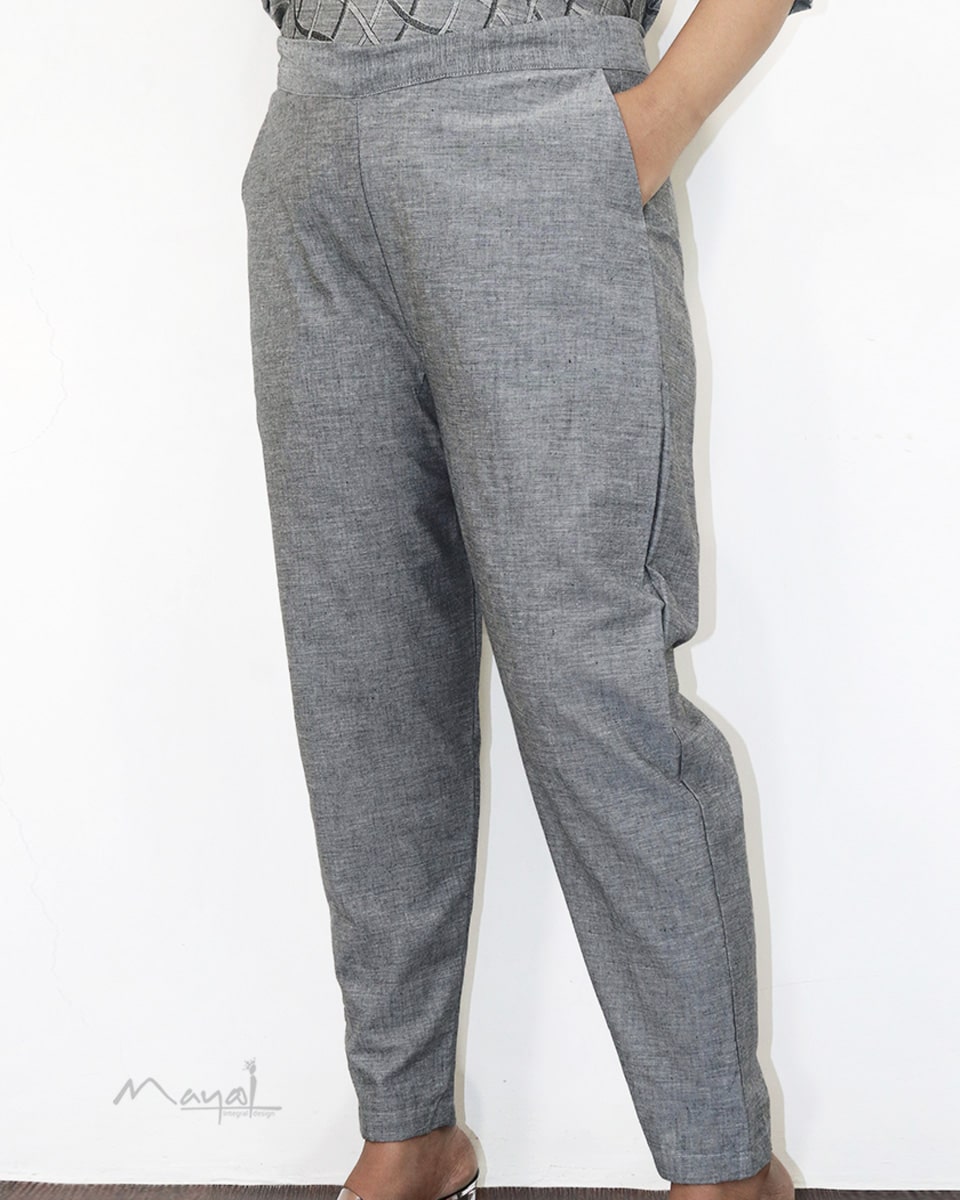 Light Grey Jacquard Cotton Kurta
