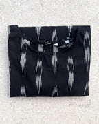 Grey Black Ikat Kurta