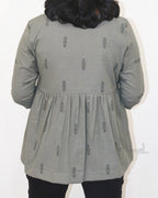 Oslo Grey Peplum Top