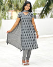 Grey Arrow Cotton Kurta
