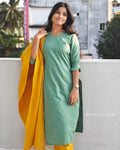 Ocean Green Cotton Kurta
