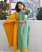 Ocean Green Cotton Kurta