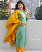 Ocean Green Cotton Kurta
