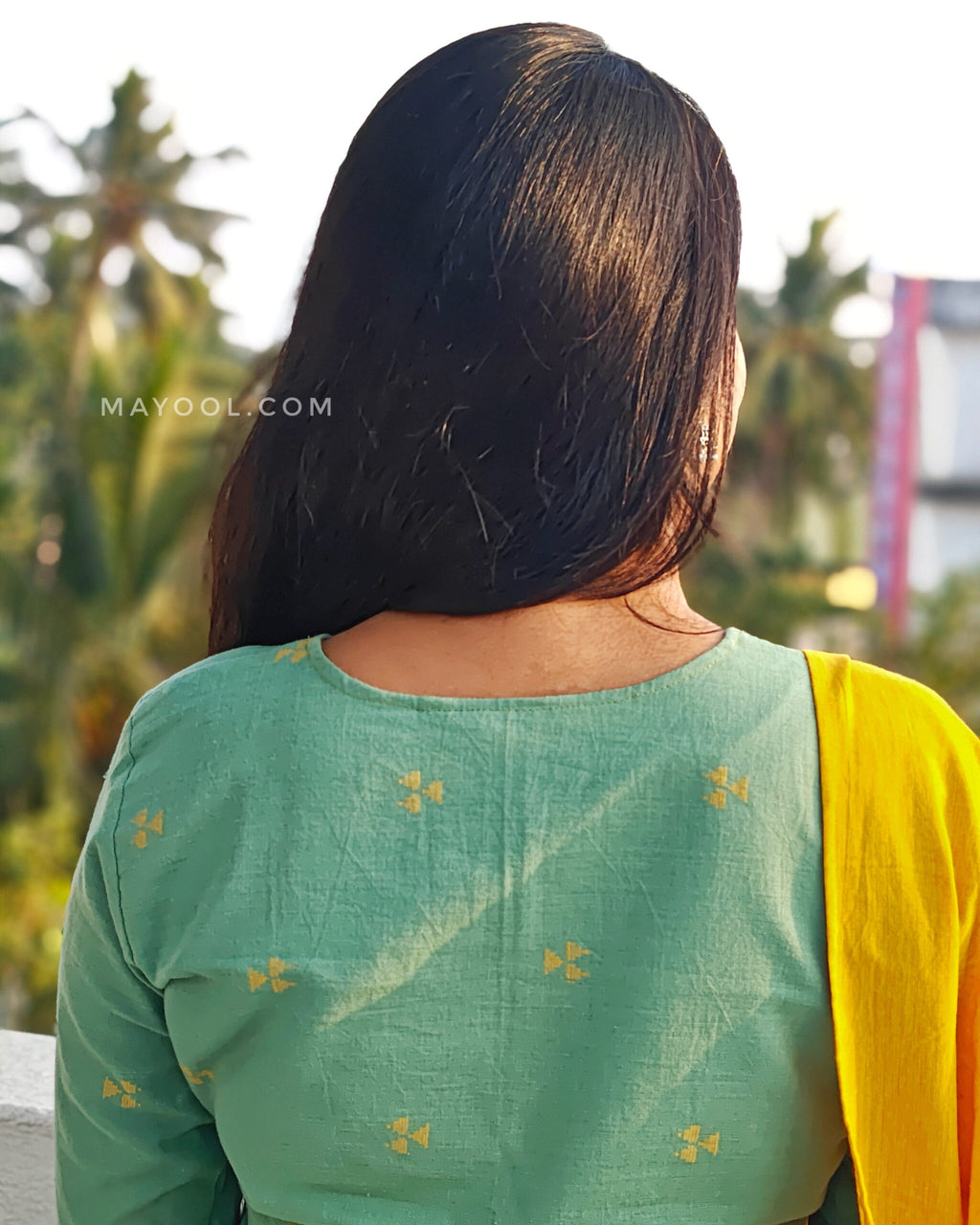 Ocean Green Cotton Kurta