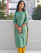 Ocean Green Cotton Kurta