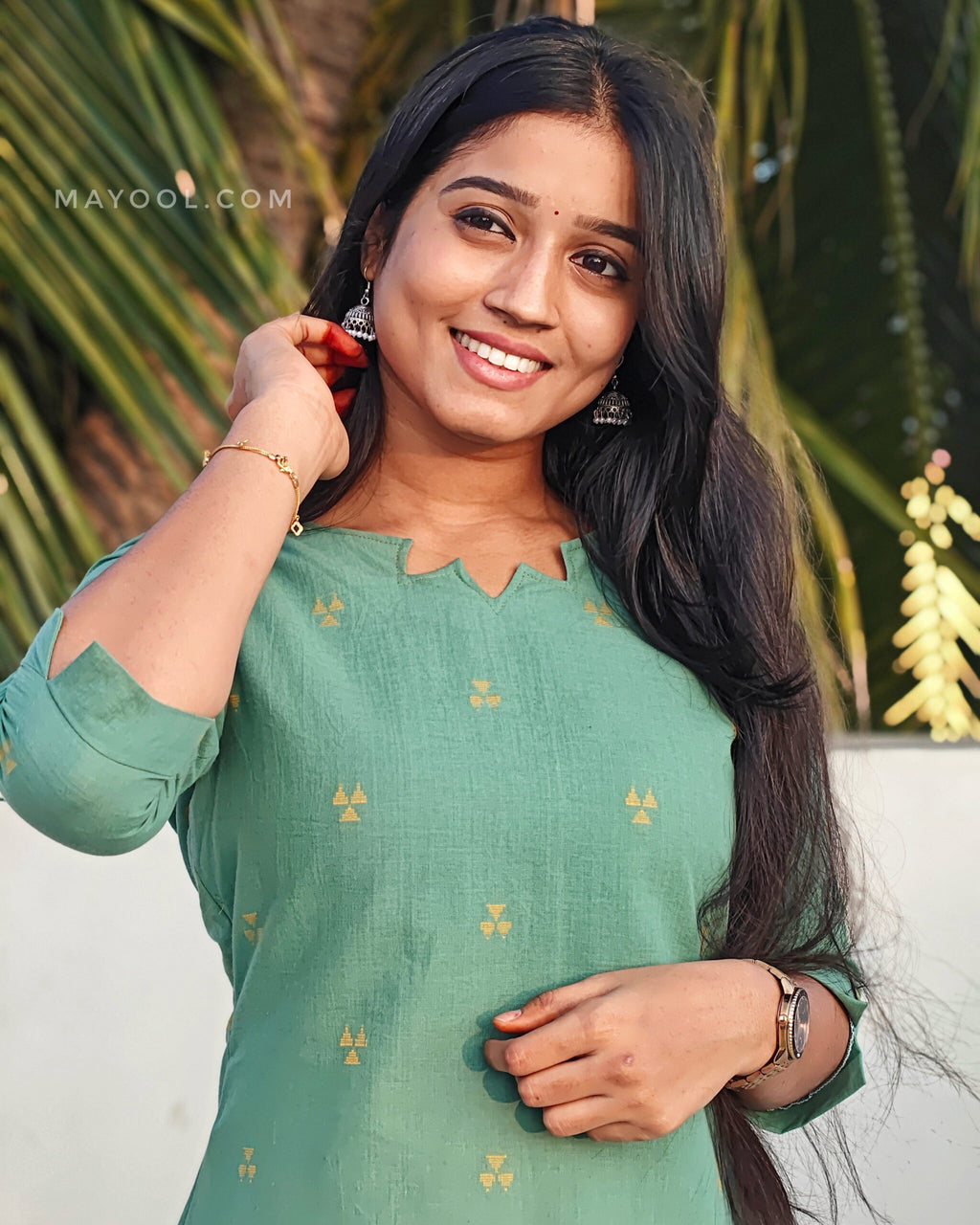 Ocean Green Cotton Kurta