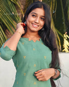Ocean Green Cotton Kurta