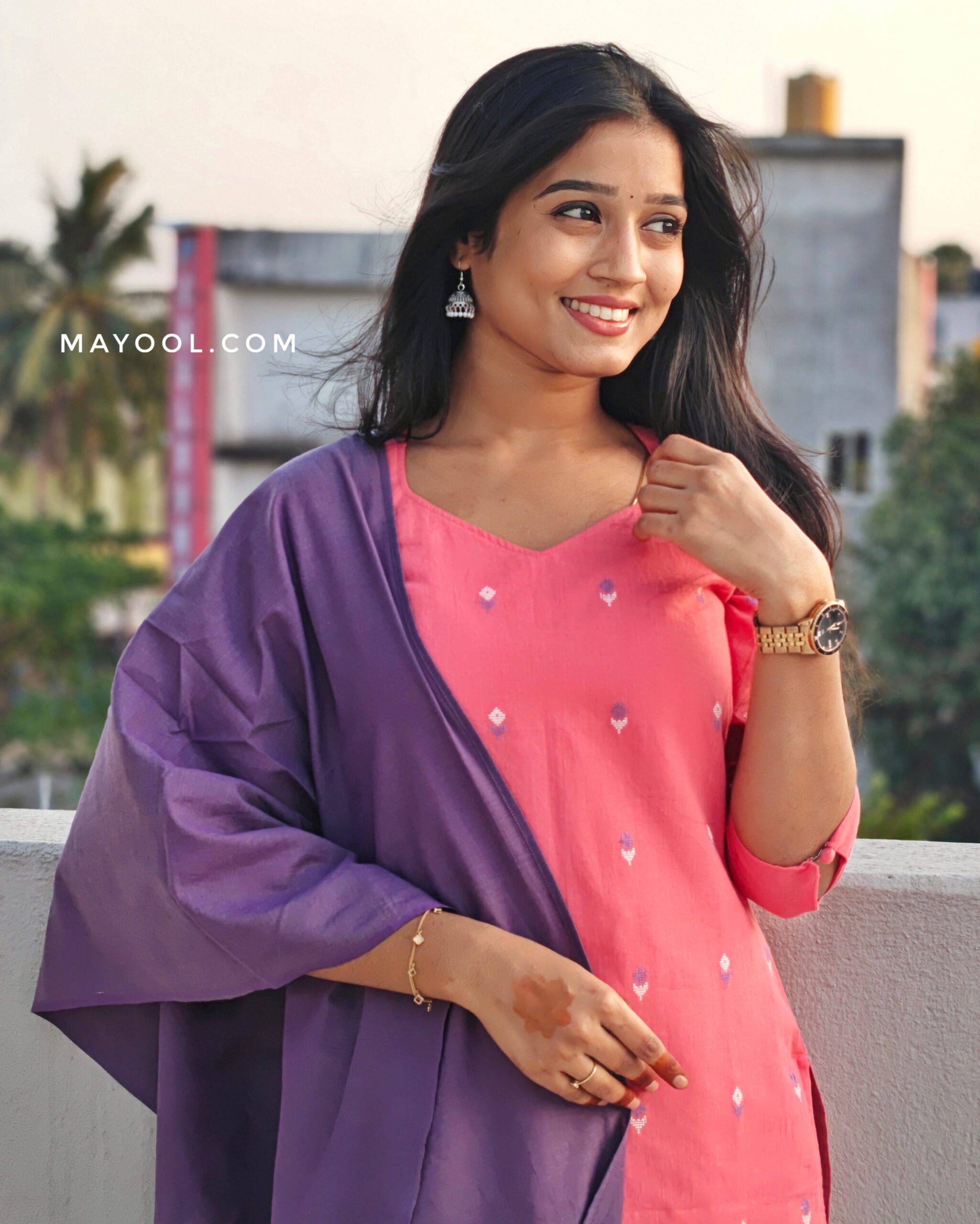 Georgia Peach Cotton Kurta